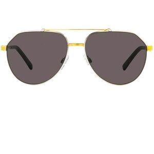 Dolce & Gabbana Unisex Aviator Sunglasses Silver/Gold